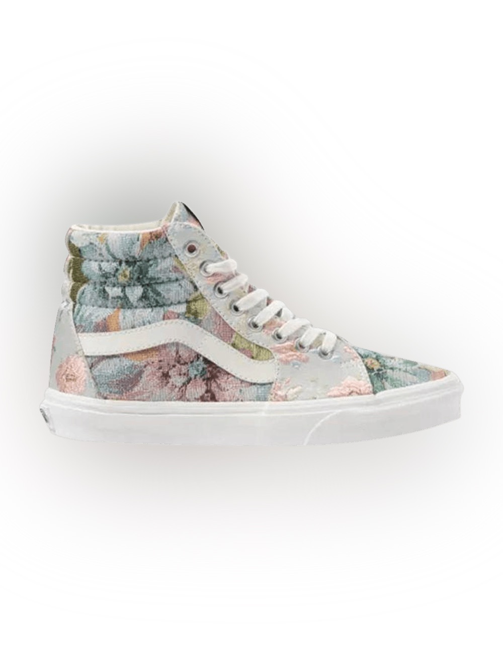 Vans Tapestry Women's High-Top Sneakers in Pastel Floral Print with White Stripe